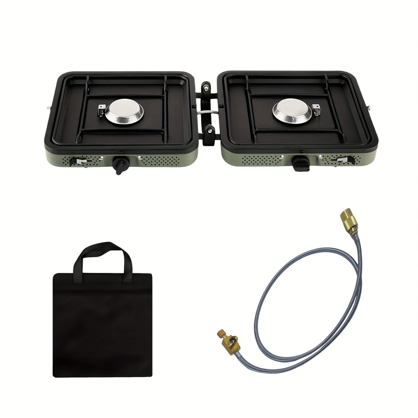 Foldaway Double Burner Effortless Gas Stove