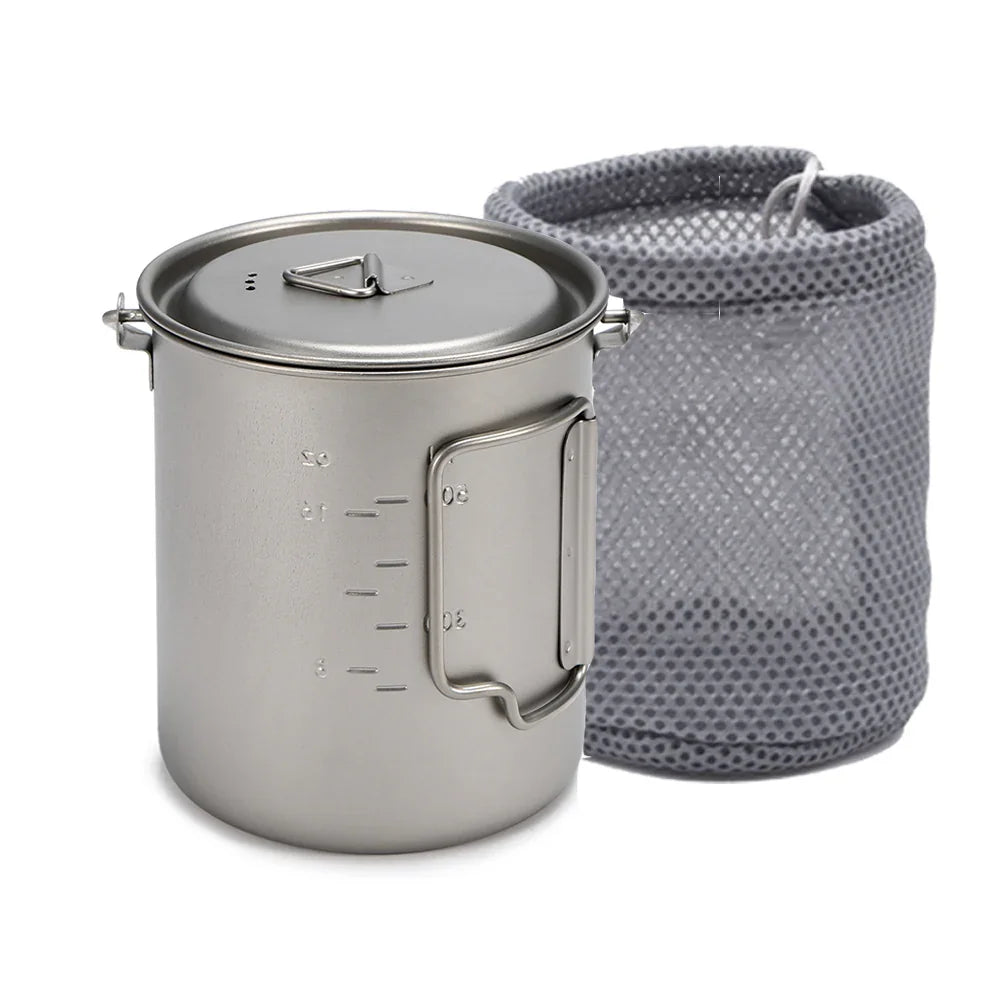 GEERTOP Portable 750ml Titanium Dinnerware Pot - GeerTop Outdoor
