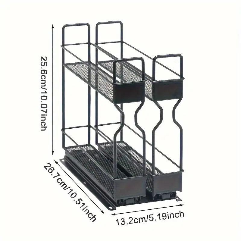 Dual-Glide Spice Rack Organizer