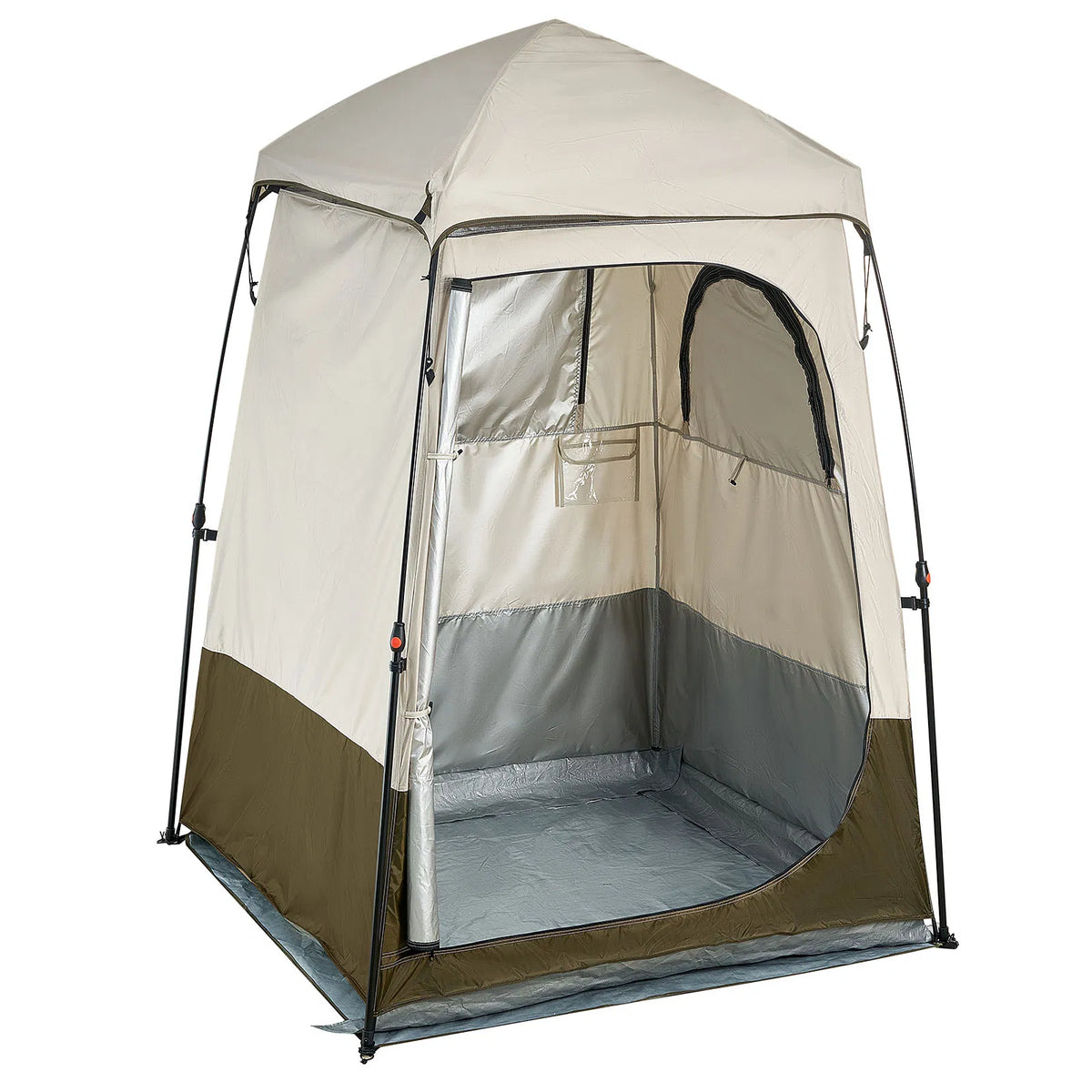 GeerTop Outdoor - 2-Room Foldable Camping Shower Tent Portable Privacy Changing Room