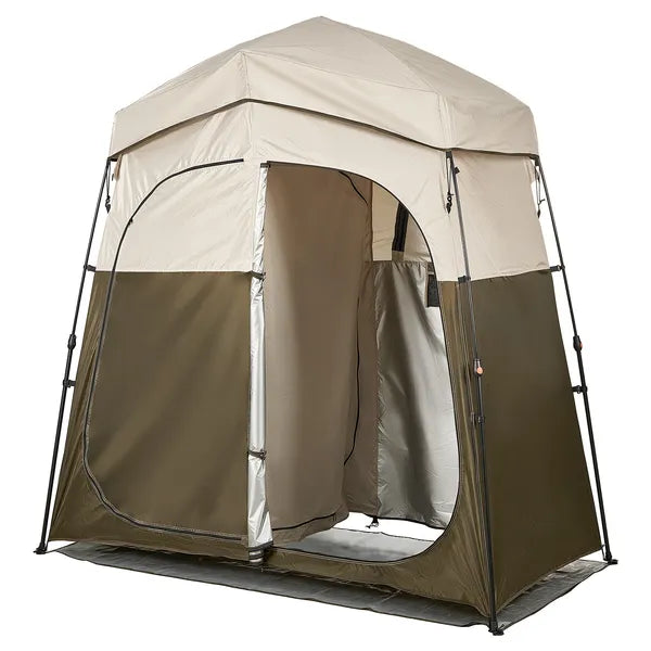 VEVOR 2-Room Foldable Camping Shower Tent Portable Privacy Changing Room