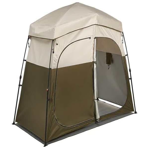 VEVOR 2-Room Foldable Camping Shower Tent Portable Privacy Changing Room