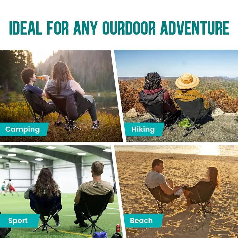 GeerTop Rotating Camp Chair - 300lb Capacity - GeerTop Outdoor