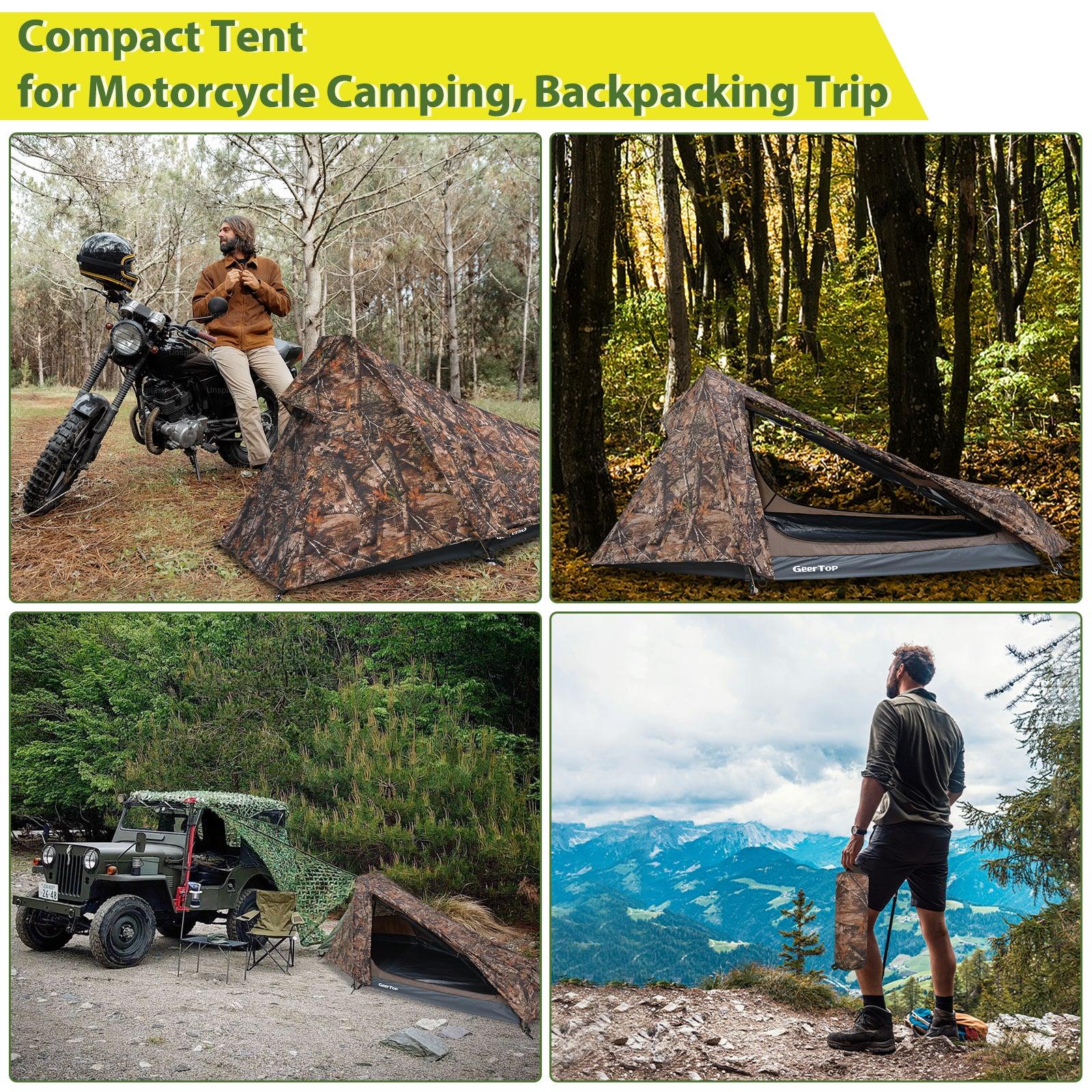 lightheart gear duo GEERTOP 1 Person Bivy Tent – Lightweight Waterproof for Campingng, Regular - 84"L × 39"W × 36"H
