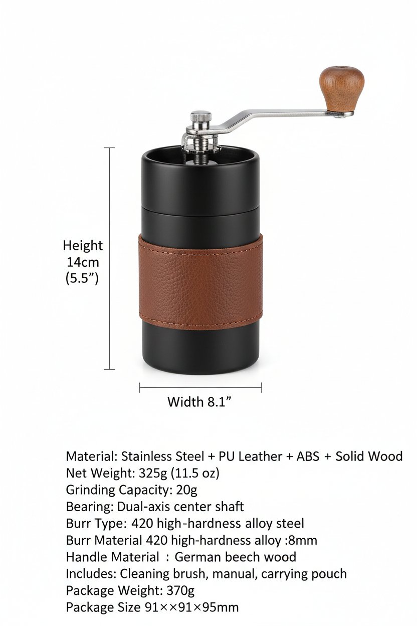 English Spec Sheet - Leather Grinder