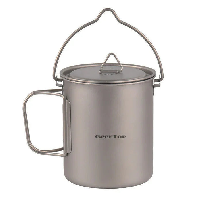 GEERTOP Portable 750ml Titanium Dinnerware Pot - GeerTop Outdoor