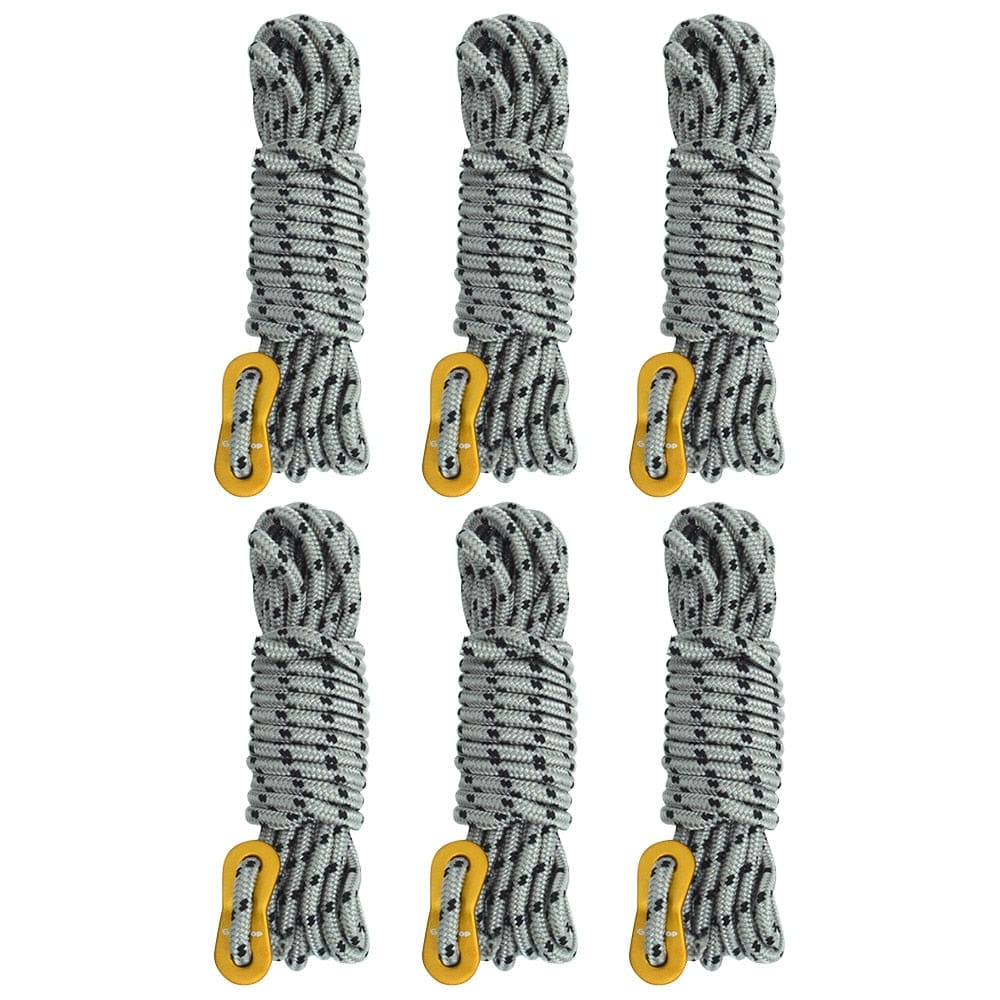 5mm×4m Polyester Tent Guy Rope 6 Pack