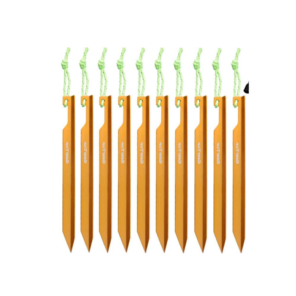 GEERTOP 15cm Aluminum Alloy Tent Y-Pegs 10 Pack - GeerTop Outdoor