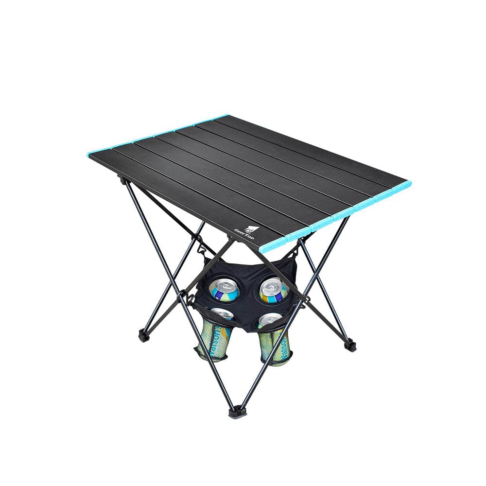 GeerTop Furniture Portable Folding Camping Table with Mesh Storage