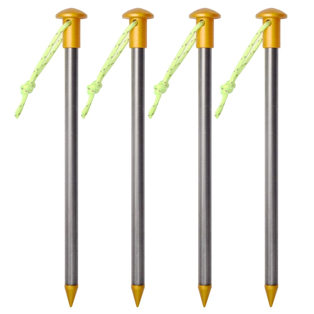 GeerTop Outdoor Store Accessories 15 cm Aluminum Alloy Sturdy Tent Stakes 4 Pack