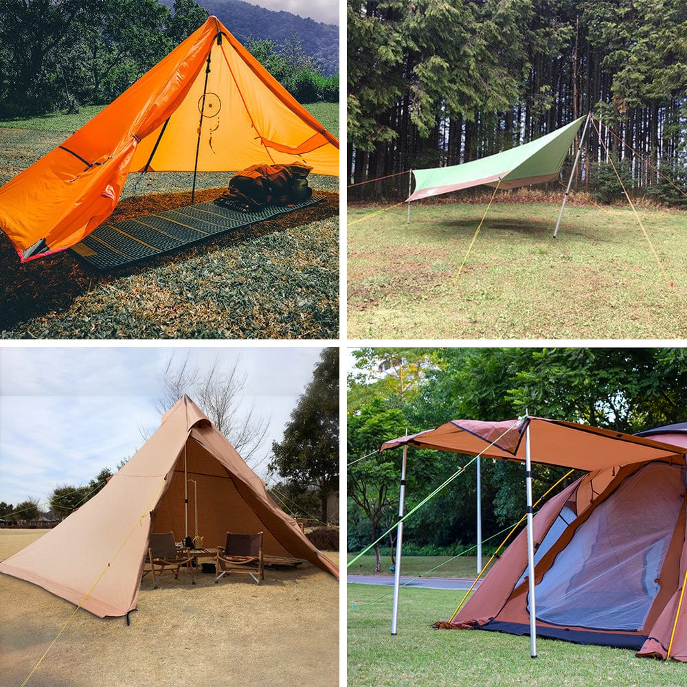 GeerTop Outdoor Store Accessories Adjustable Telescoping Camping Tent Pole - 2 Pcs