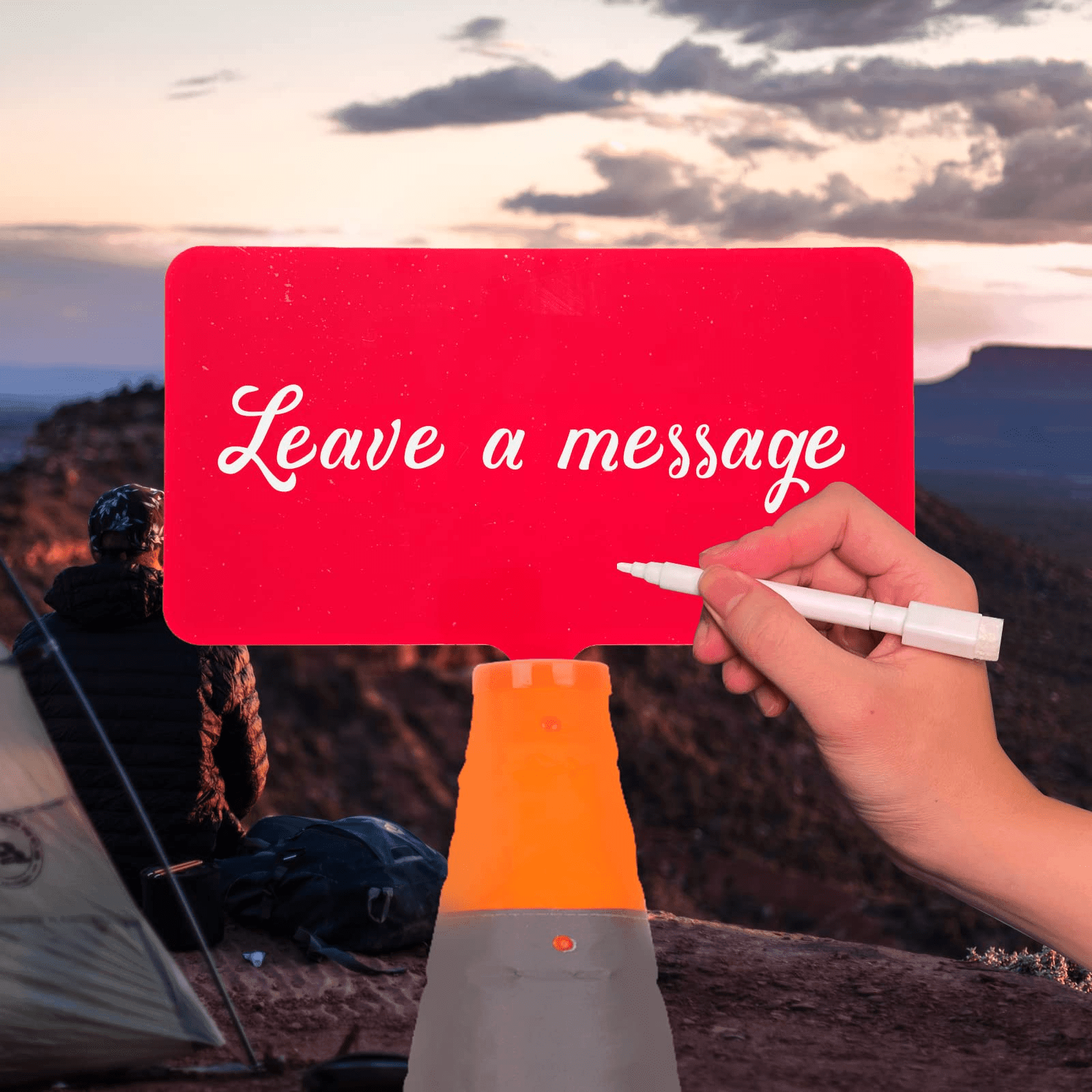 GEERTOP Foldable Portable Traffic Cone Camping Sign Marker - GeerTop Outdoor