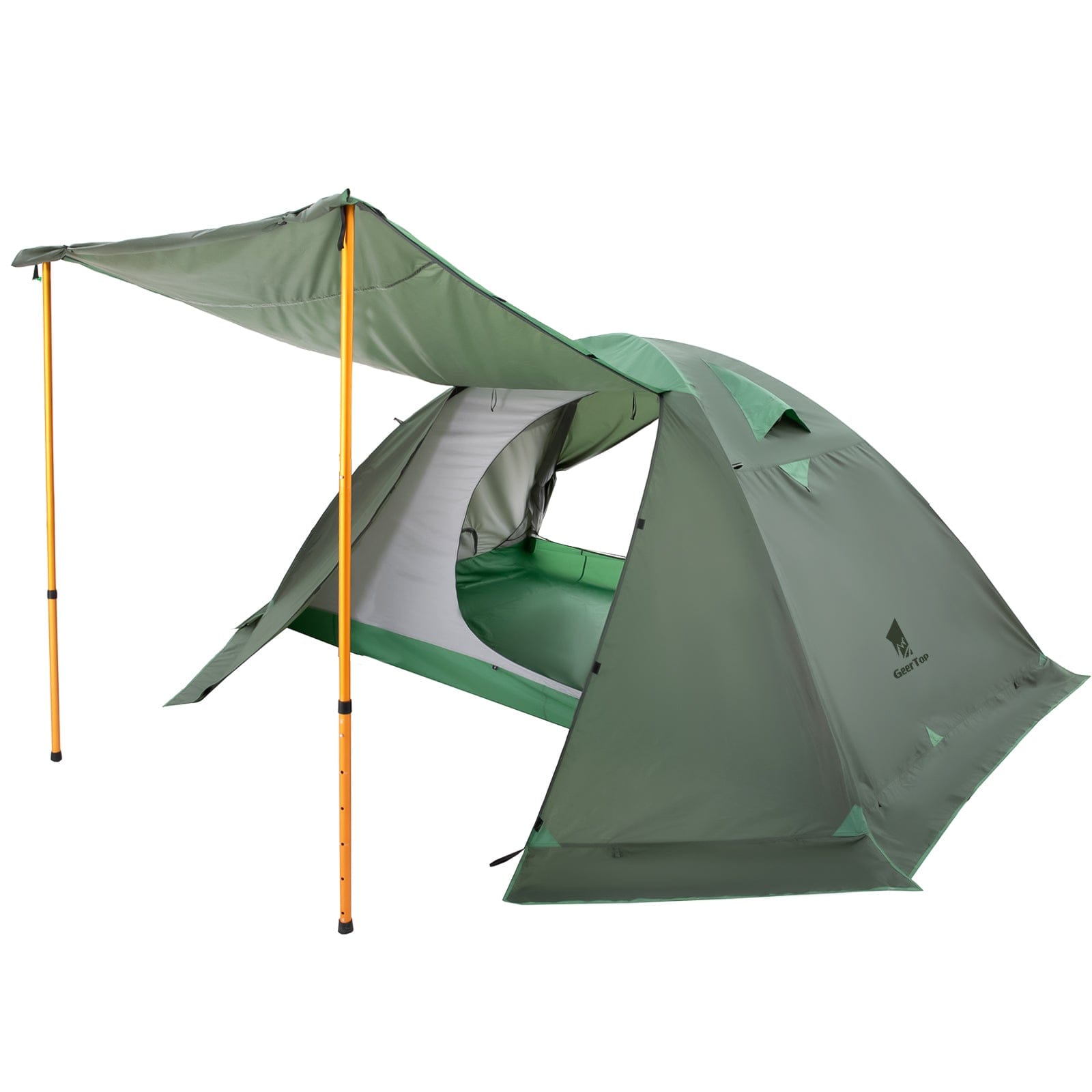 GeerTop Outdoor Store Army Green Toproad 6 | 6 Person 4 Season Large Family Camping Tent
