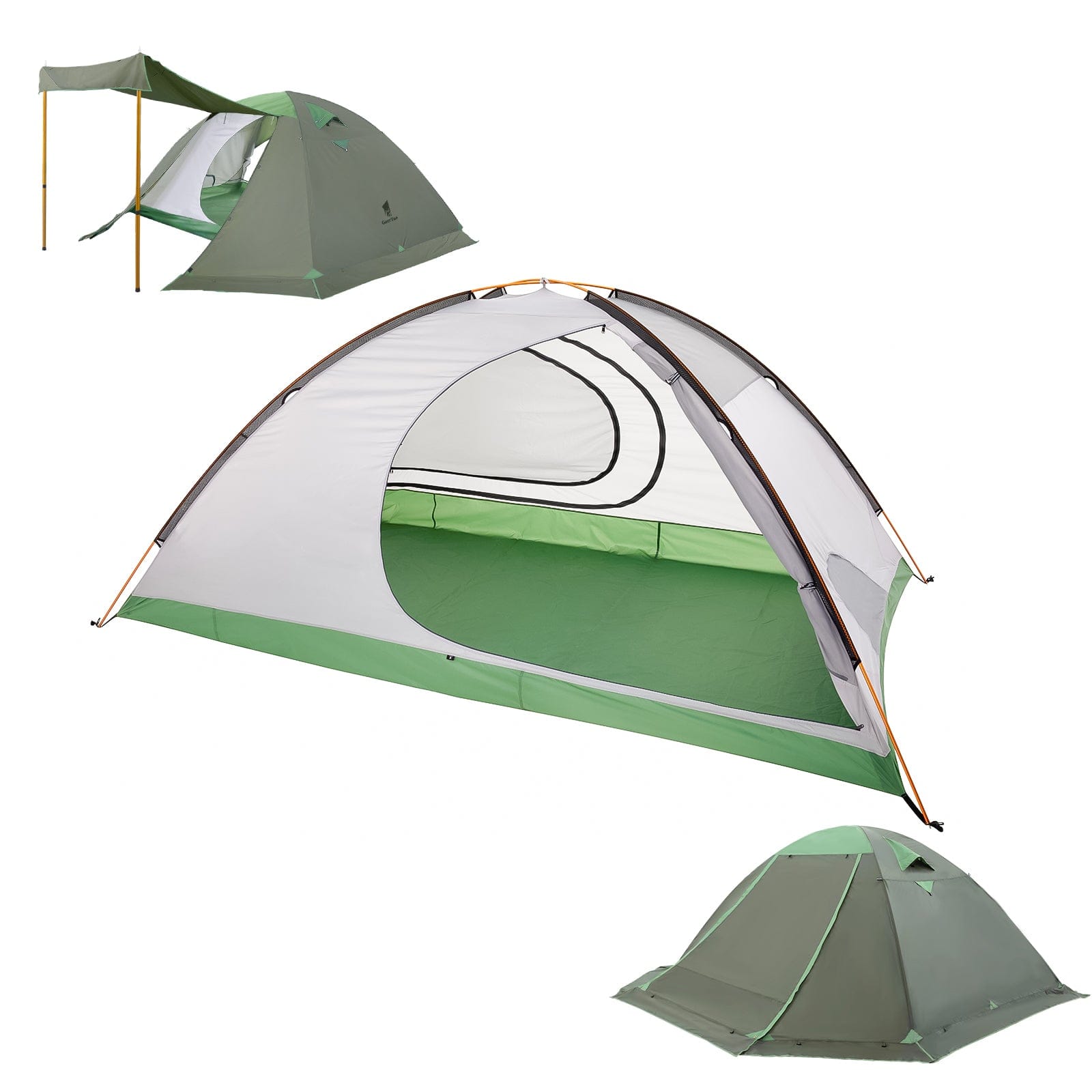 GeerTop Outdoor Store Army Green Toproad 6 | 6 Person 4 Season Large Family Camping Tent