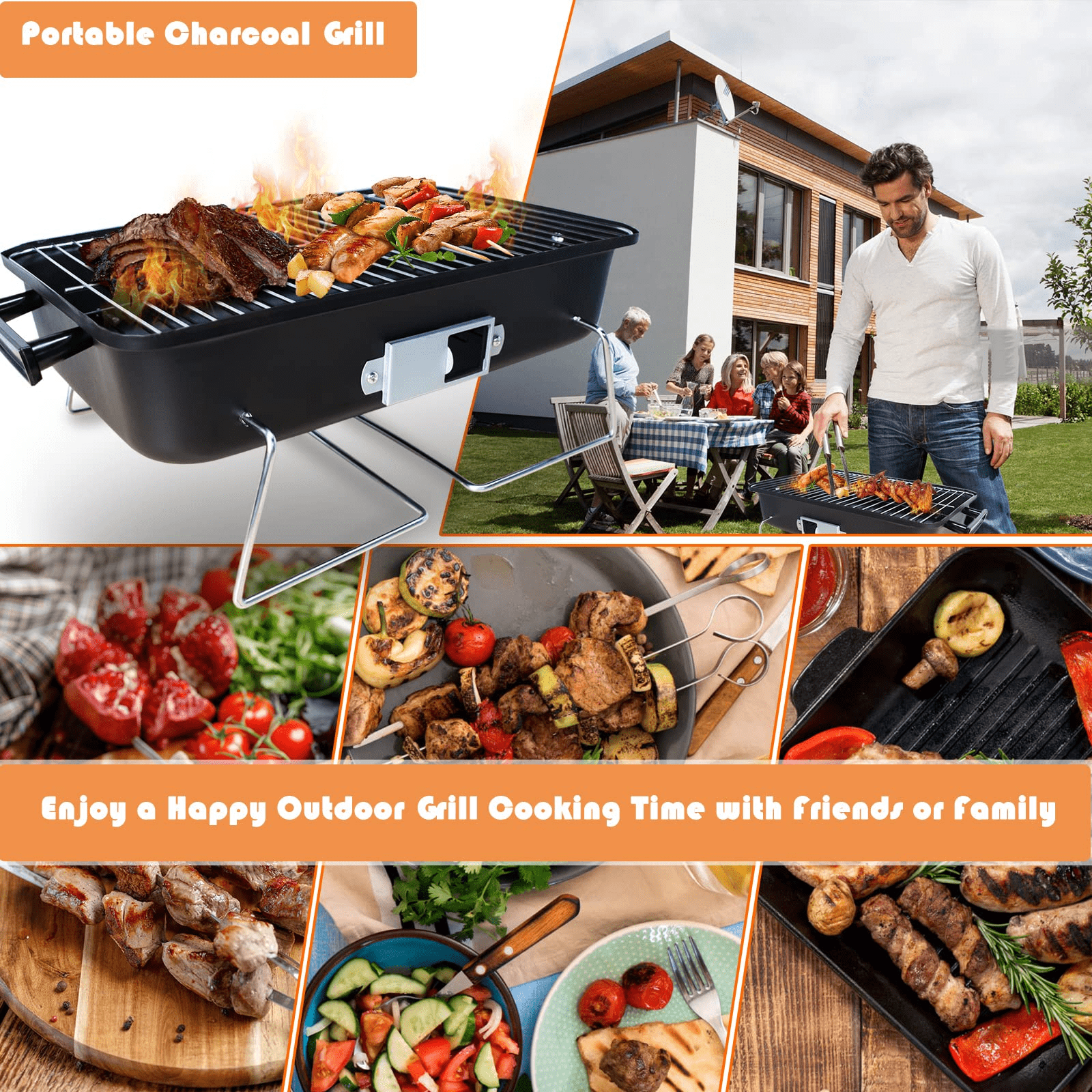 GeerTop Outdoor Store Barbecue Grill with Lid