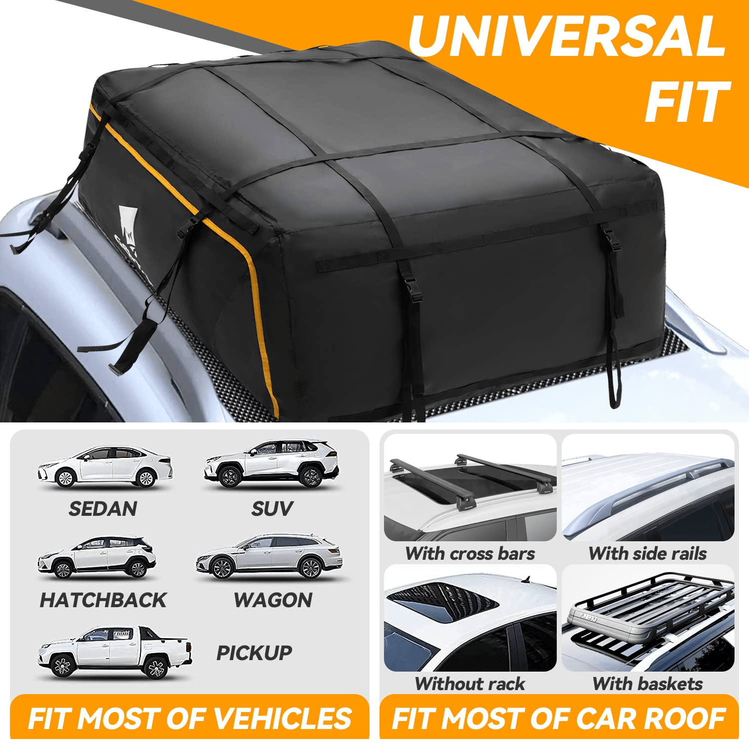 900d Waterproof Cargo Bag Car Roof Cargo Carrier Universal Luggage