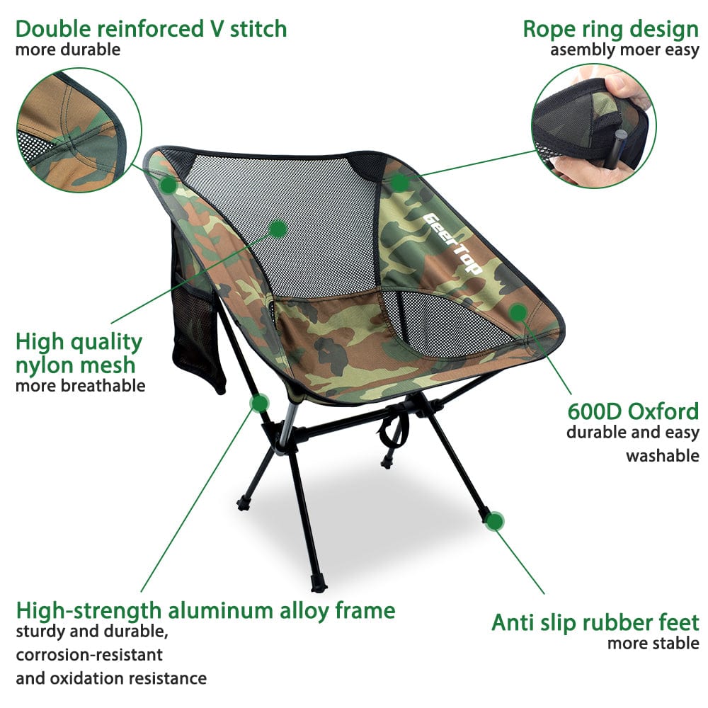 GeerTop Outdoor Store Furniture Portable Camouflage Folding Chair for Outdoors