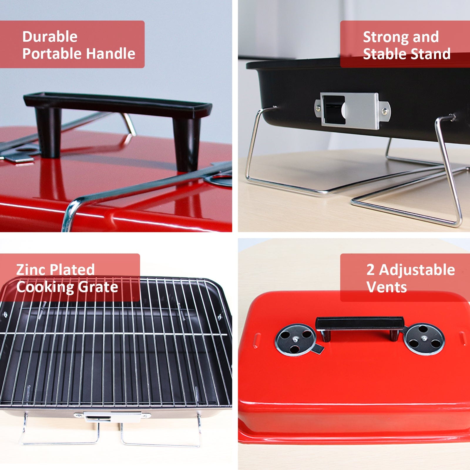 GeerTop Outdoor Store grill GeerTop Portable Charcoal Grill With Lid
