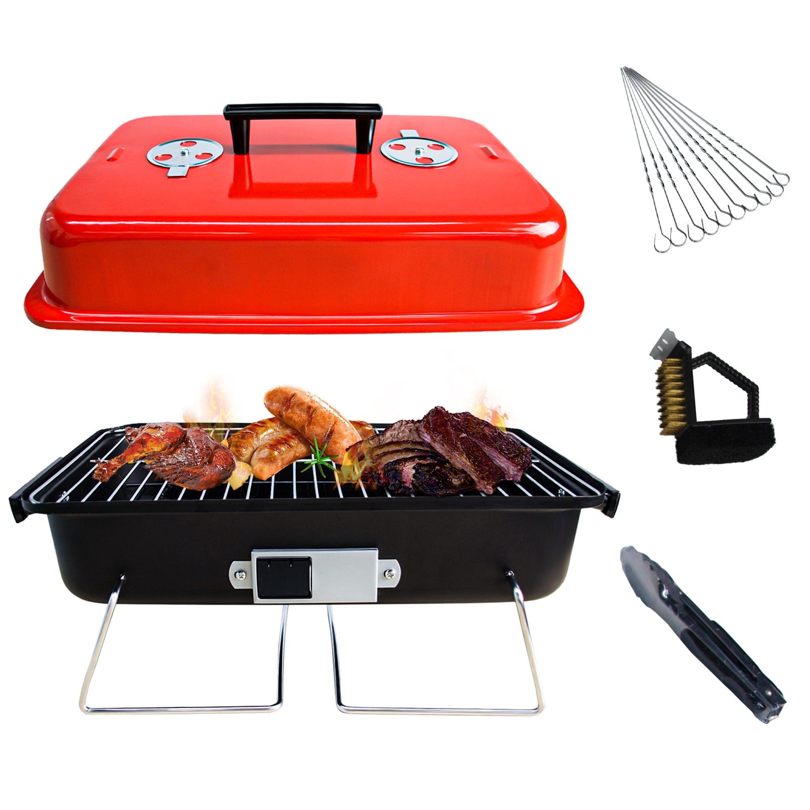 GeerTop Outdoor Store grill GeerTop Portable Charcoal Grill With Lid