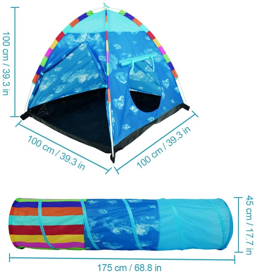 GeerTop Kids Play Tent with Tunnel