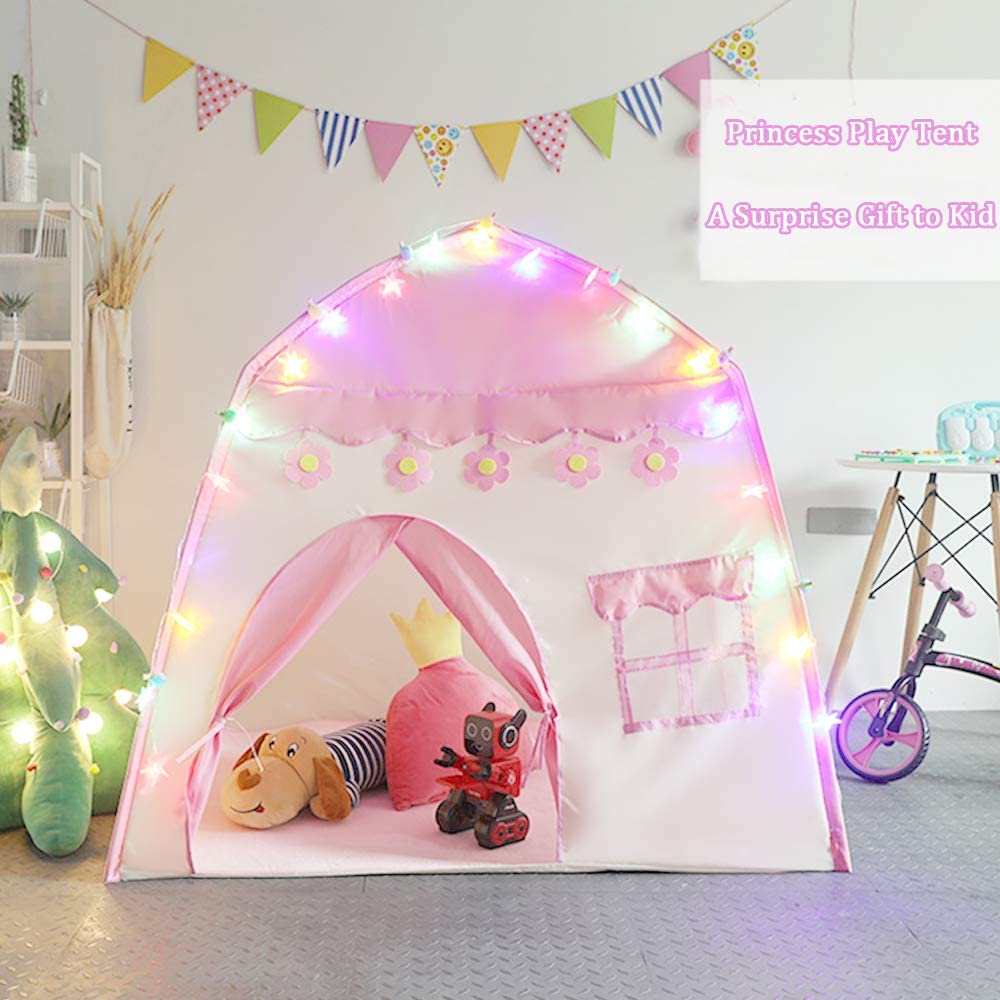 GeerTop Outdoor Store play tent GeerTop Princess Castle Pink Play Tent with Lights