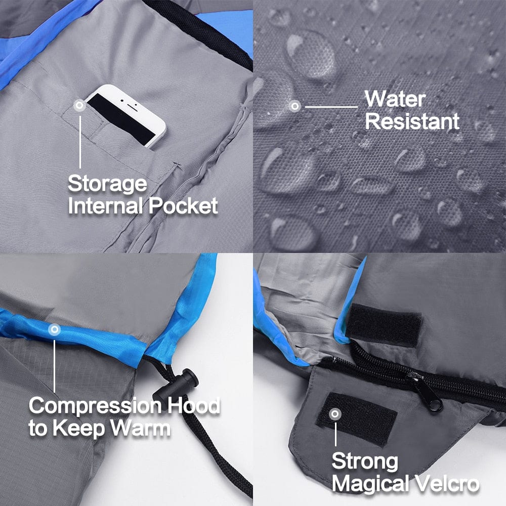 GeerTop Outdoor Store sleeping Bag GeerTop Lightweight Waterproof Envelope Sleeping Bag Splicable 5°C to 12°C