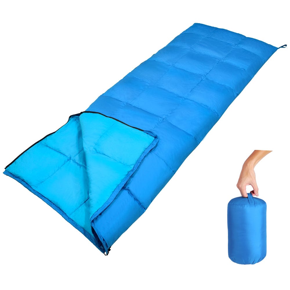 GeerTop Outdoor Store Sleeping Bag Light blue GeerTop Duck Down Lightweight Sleeping Bag