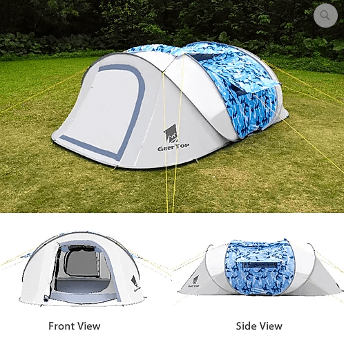 GeerTop Outdoor Store Tent Camouflage Blue GeerTop 6 Person Pop Up Tent