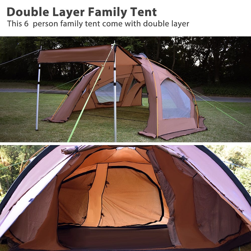 GeerTop 6 Person 4 Season Family Base Camping Tent