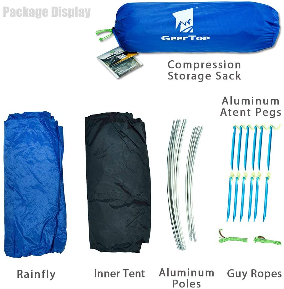 2 Person 3 Season Tunnel Camping Tent