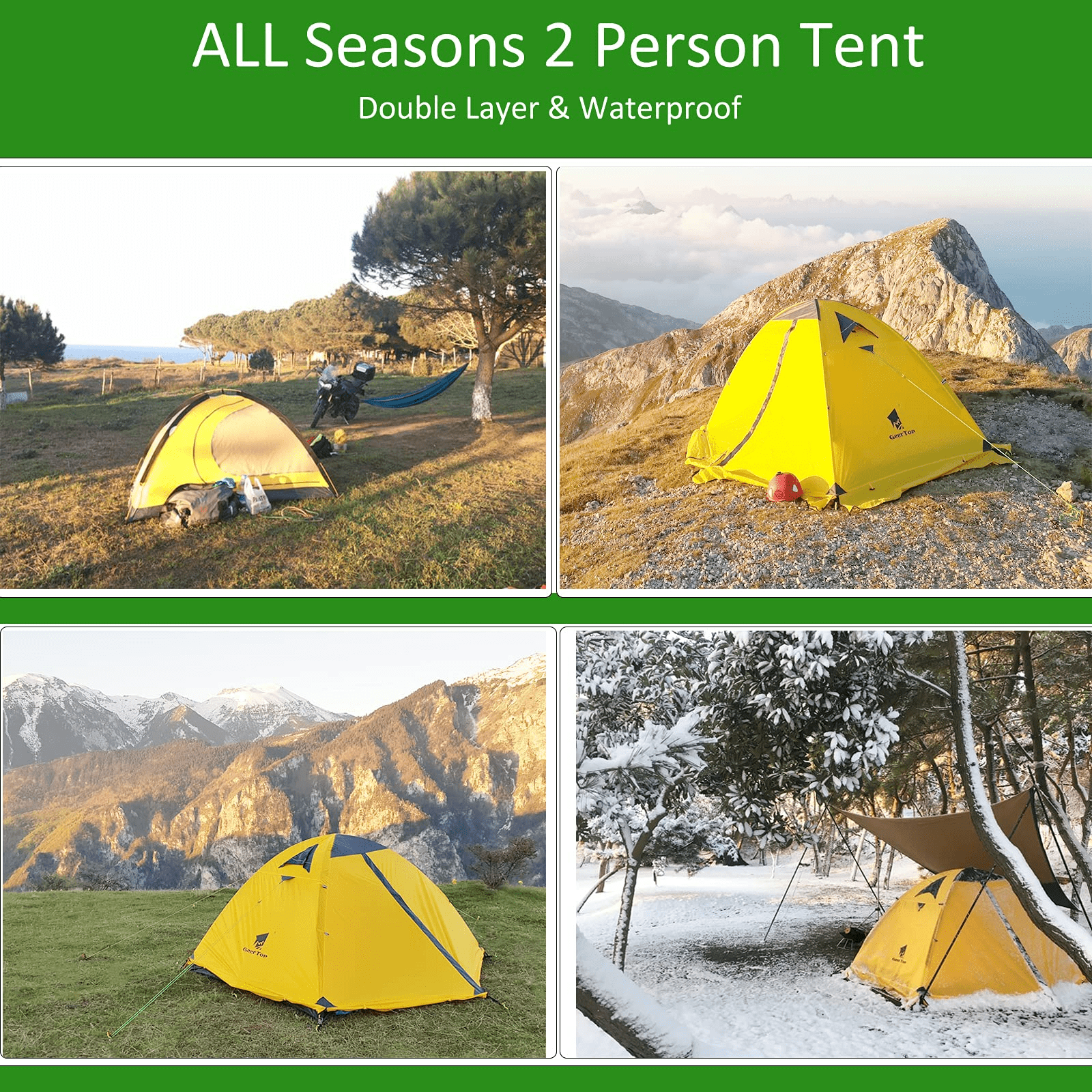 2 Person 4 Season Backpacking Tent