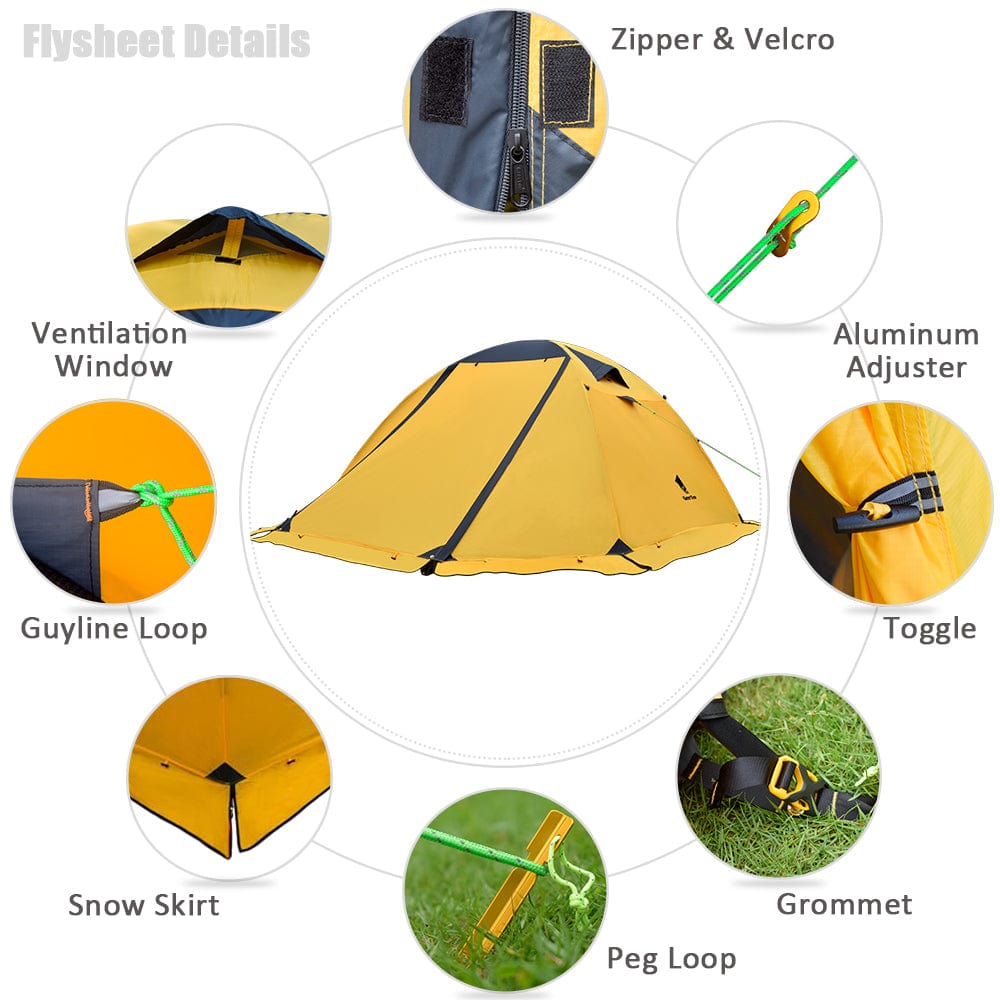 Toproad 4 Plus | 4 Person 4 Season Family Camping Tent