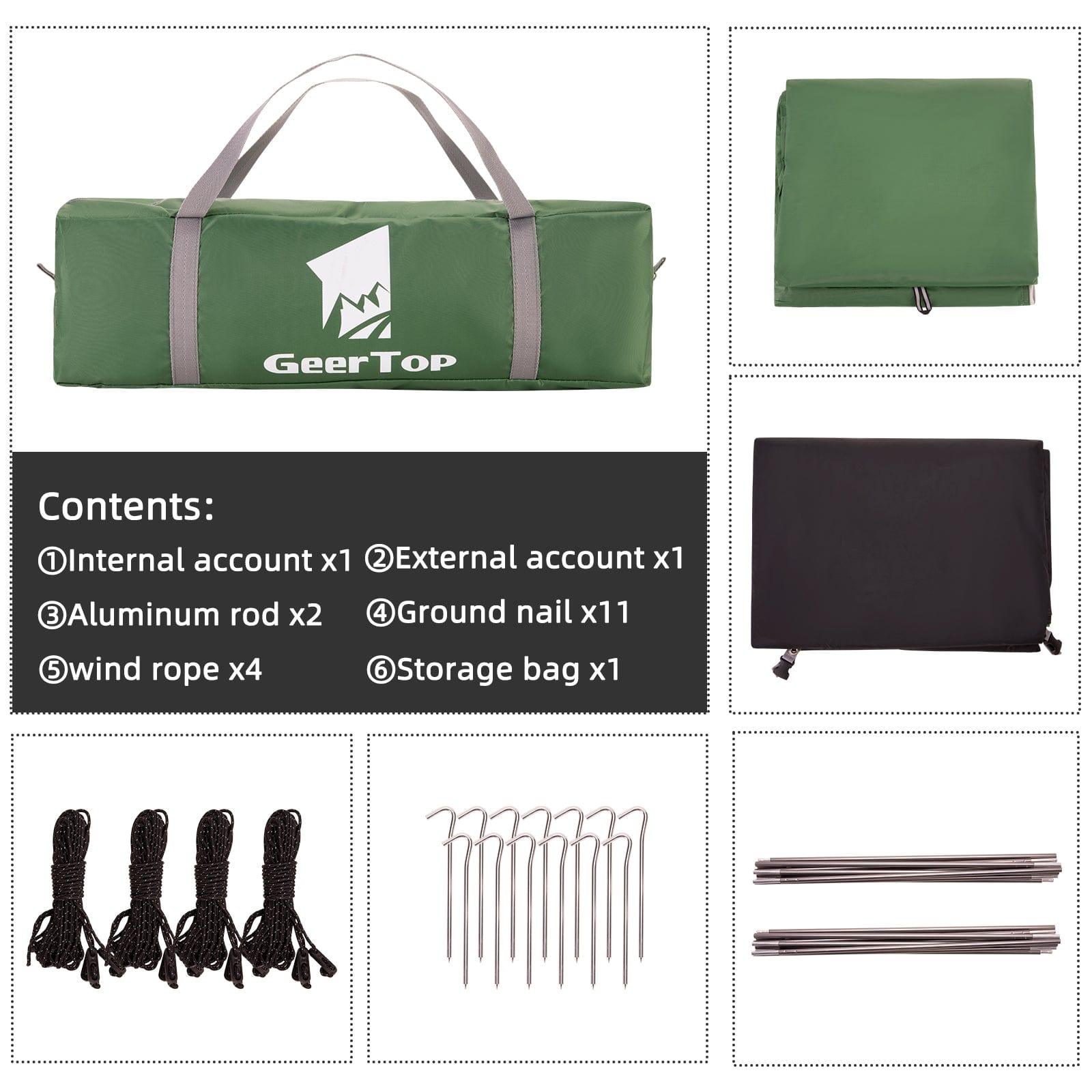 GEERTOP 2 Person 3 Season Camping Tent - GeerTop Outdoor