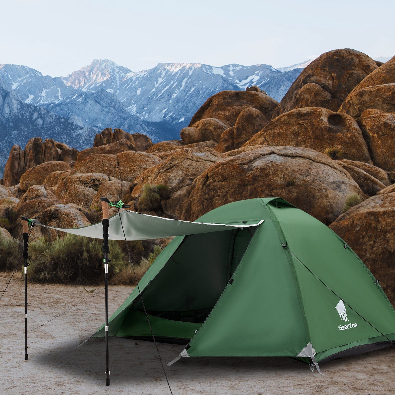 GeerTop Outdoor Store Tents GeerTop 2 Person 3 Season Camping Tent