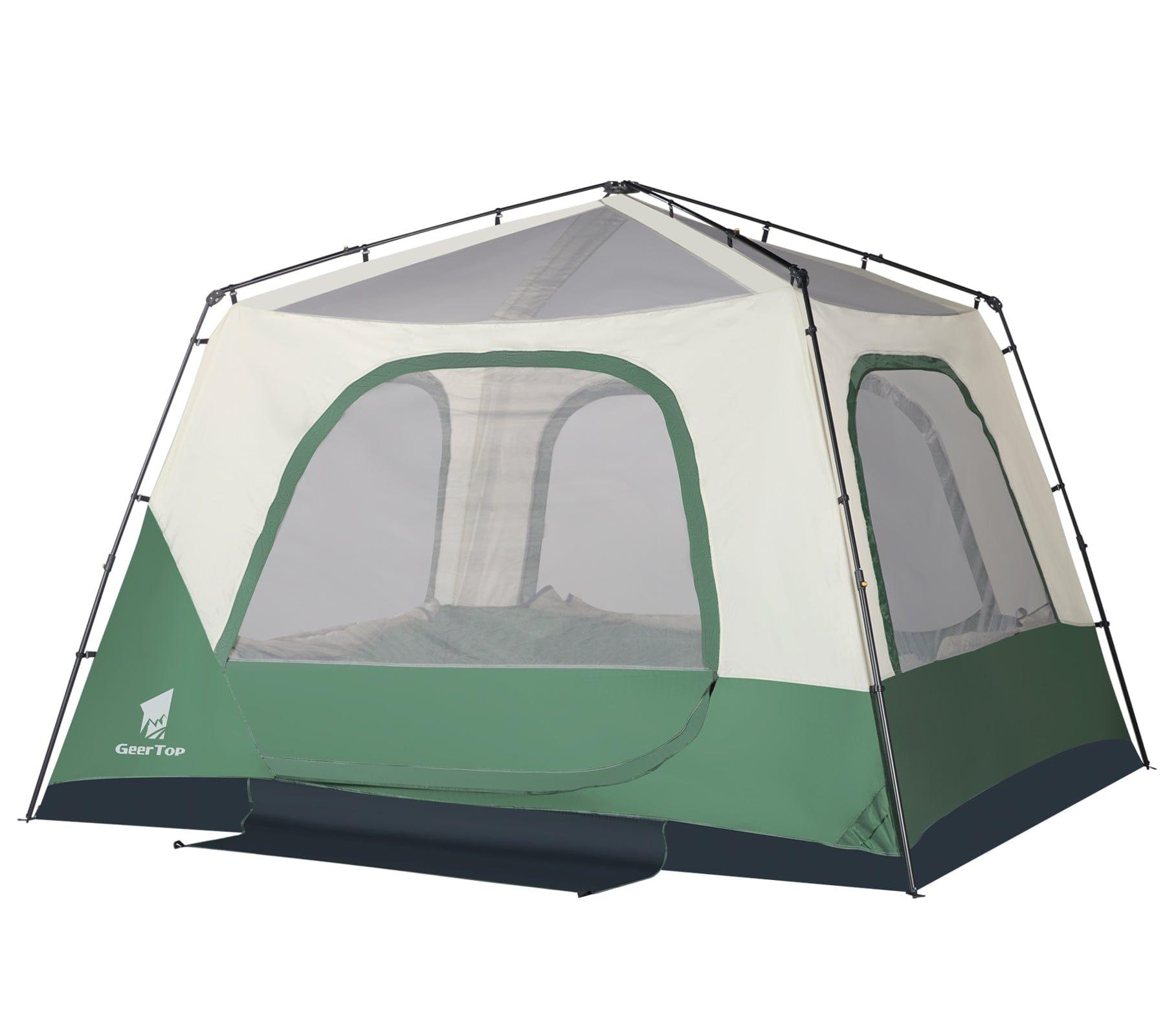 6 person pop up tent GEERTOP 6 Person Instant Cabin Tent Waterproof Family Camping Shelter