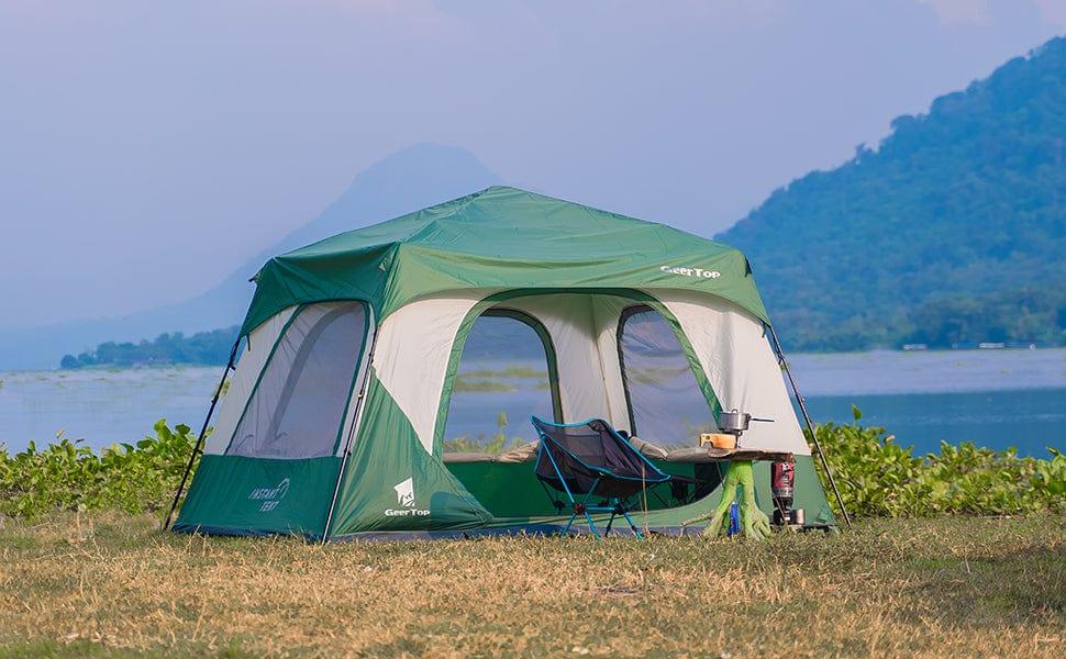 GEERTOP Person Family Camping Tent Green