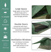 GEERTOP BivyII 1 Person 3 Season Ultralight Backpacking Tent - GeerTop Outdoor