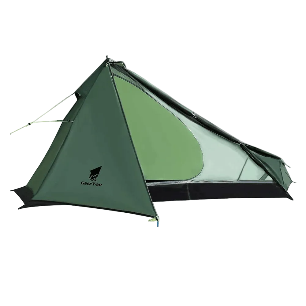 Green GeerTop PyramidII 1 Person 3 Season Ultralight Tent