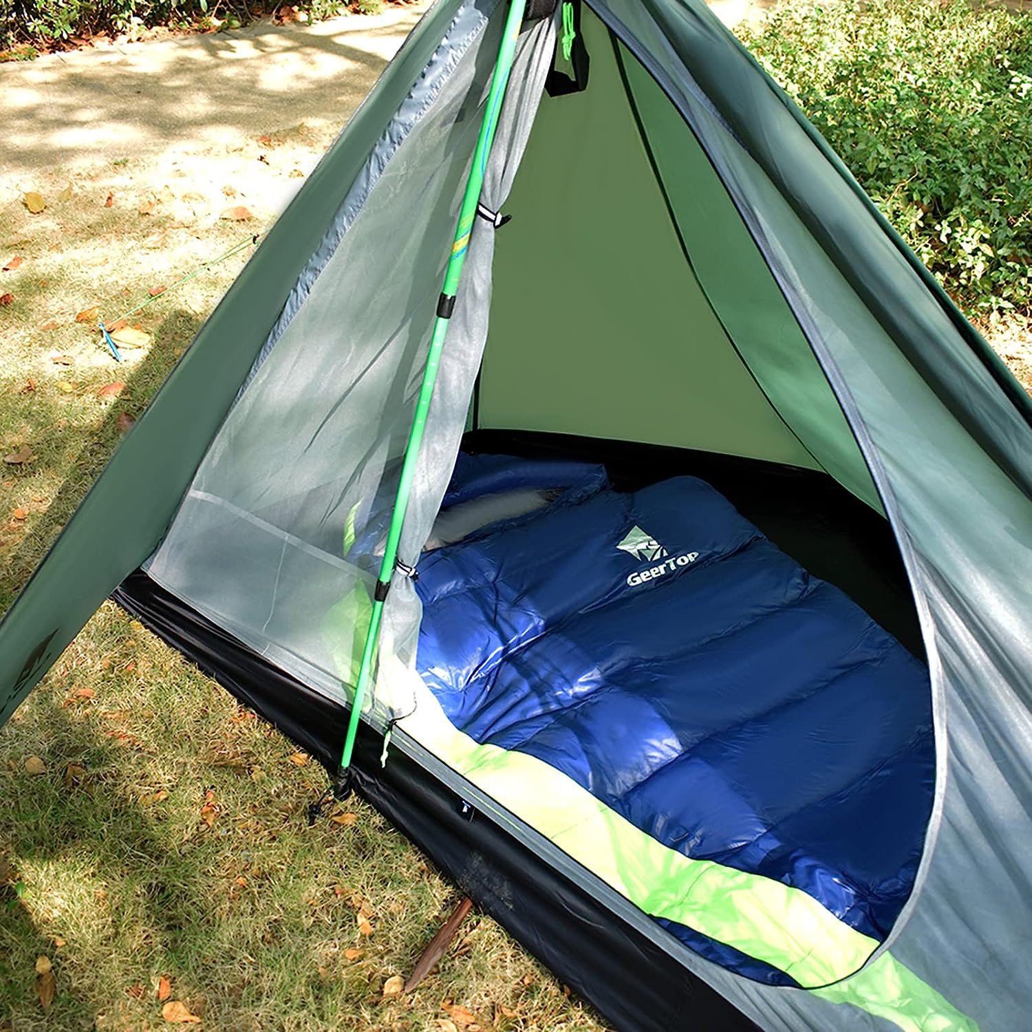 GeerTop Tent Pyramid II  | 1 Person 3 Season Camping Backpacking Tent Minimalism Ultralight
