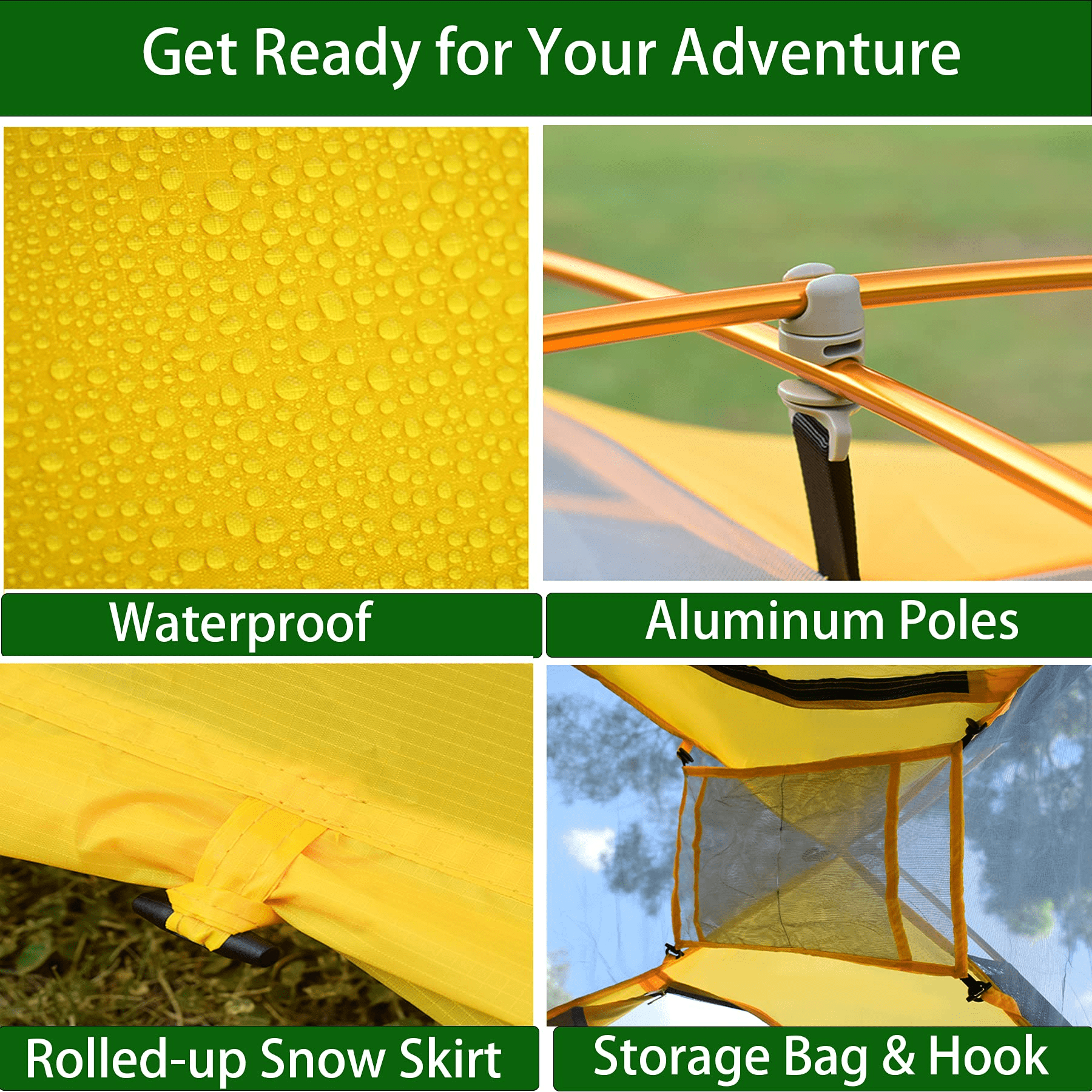 GeerTop Tent TopRoad 3 Plus | 3 Person 4 Season Backpacking Tent