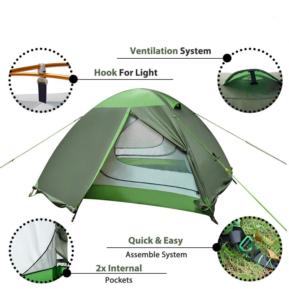 GeerTop Tent TopRoad 3 Plus | 3 Person 4 Season Backpacking Tent