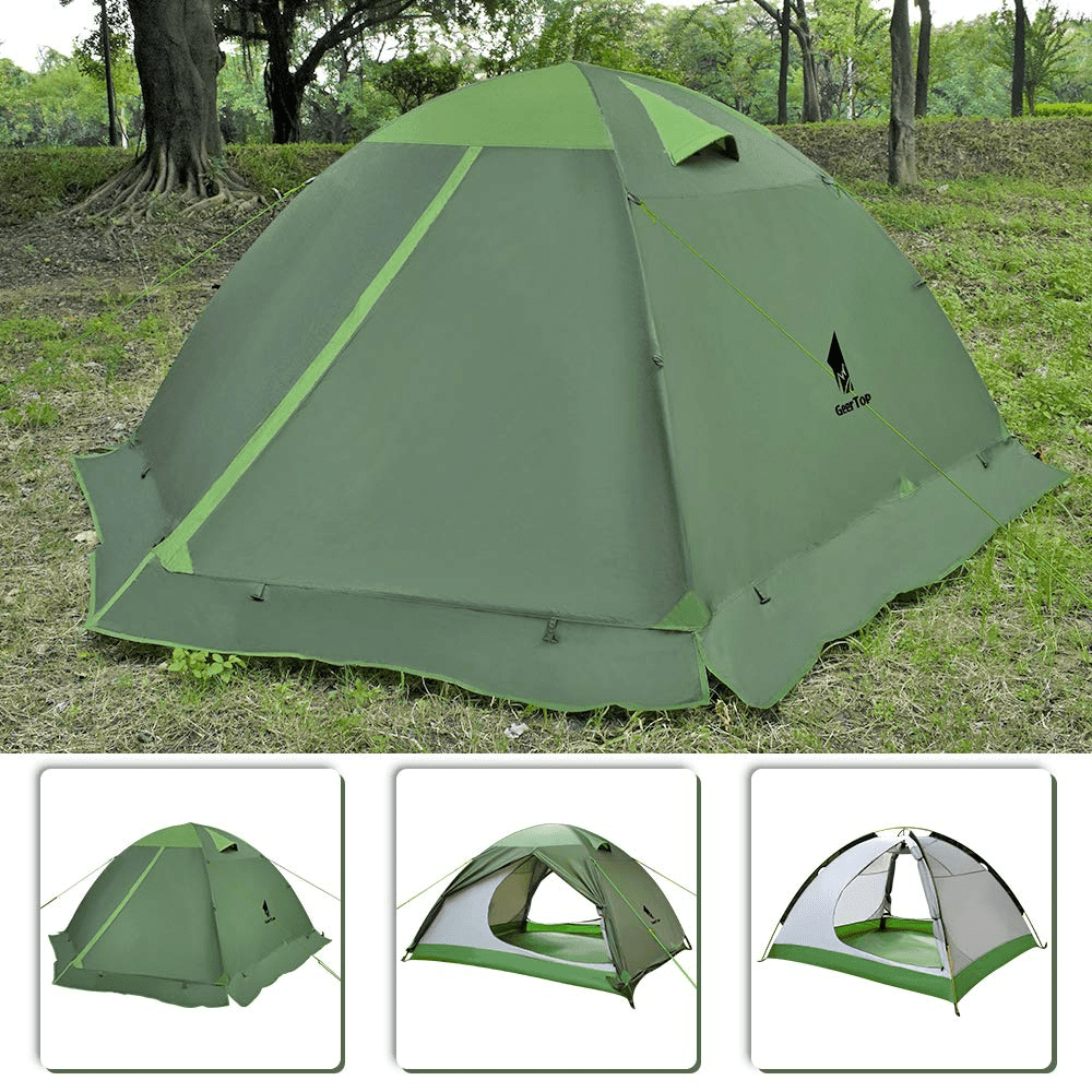 GeerTop Three Person Camping Tent 4 Season Backpacking Dome Tent