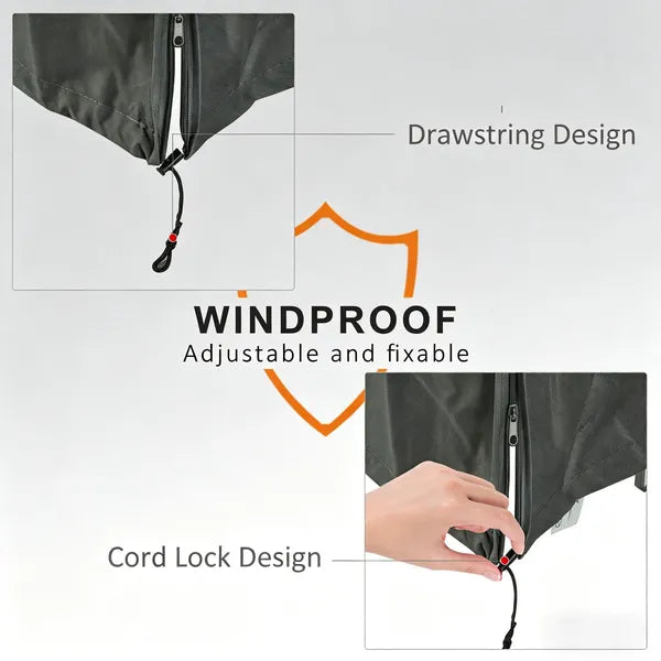 Outdoor Patio Porch Swing Cover Waterproof Heavy Duty Oxford Cloth Gray