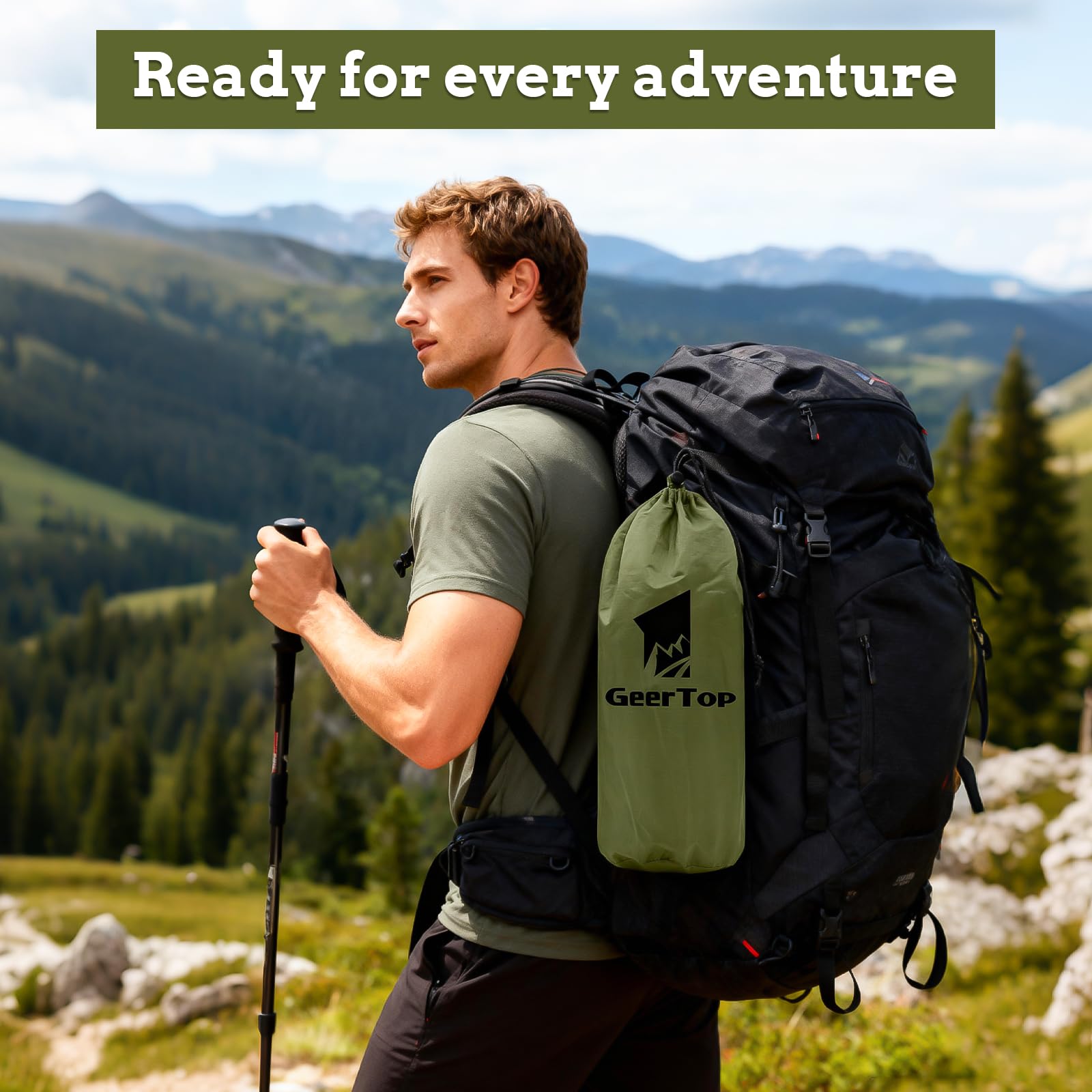 Ultra-Light Waterproof Camping Tarp with Detachable Side Wall