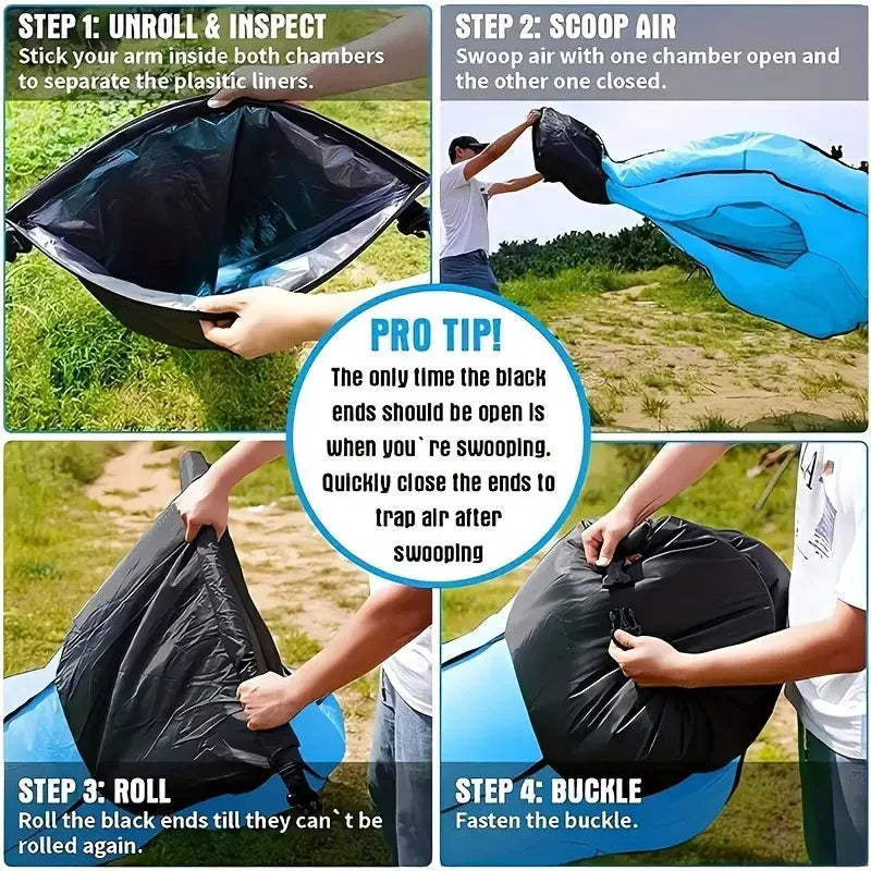 GEERTOP Portable Inflatable Canopy Beach Sofa