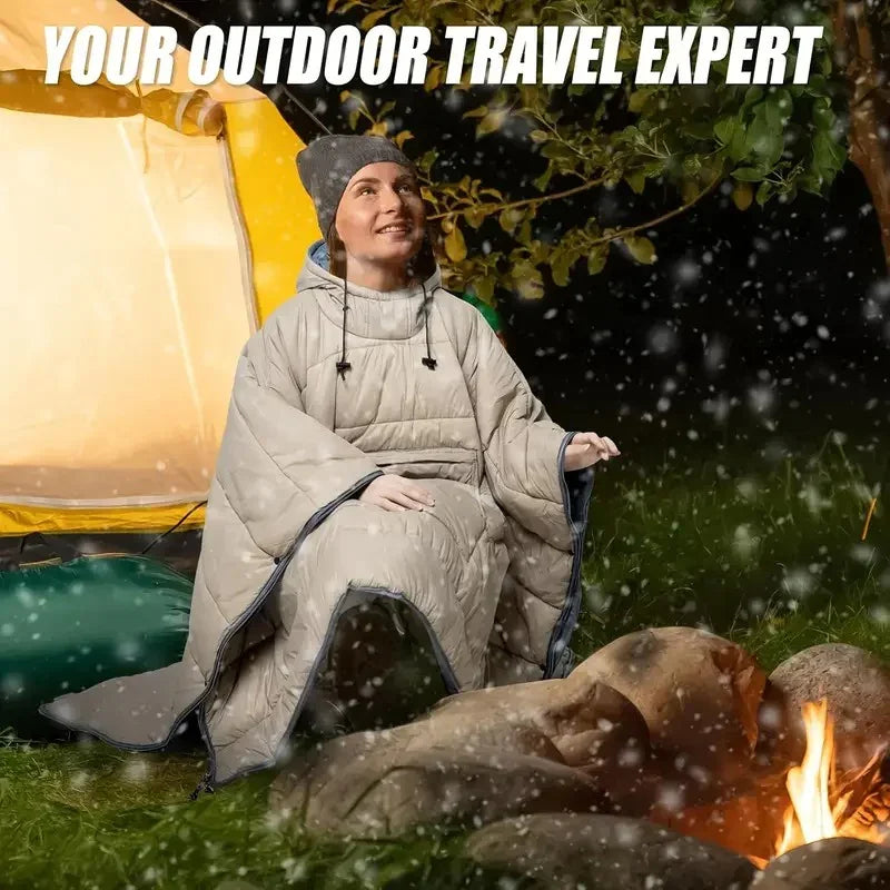 GEERTOP All-Season Hooded Camping Blanket