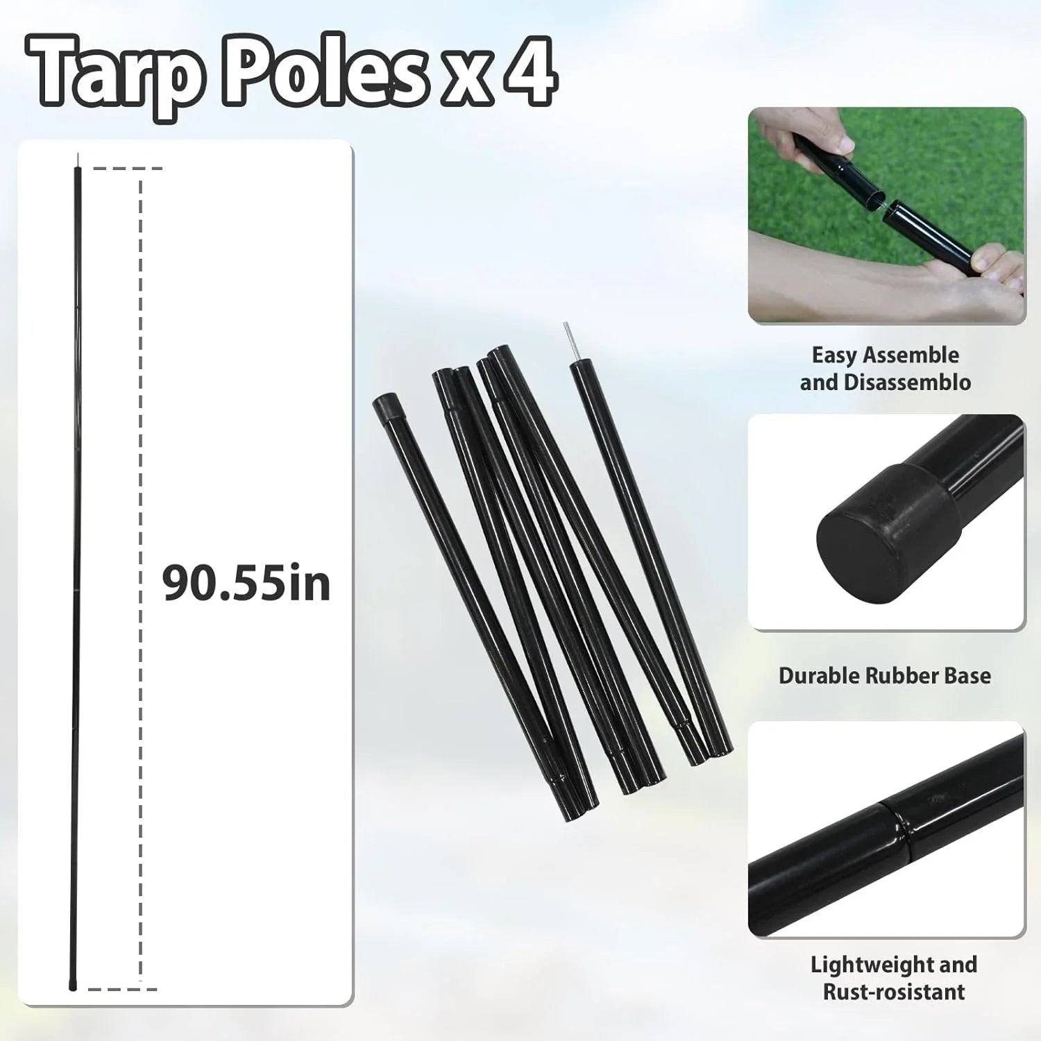 GeerTop Outdoor - GEERTOP Waterproof UV Resistant Durable Camping Tarp