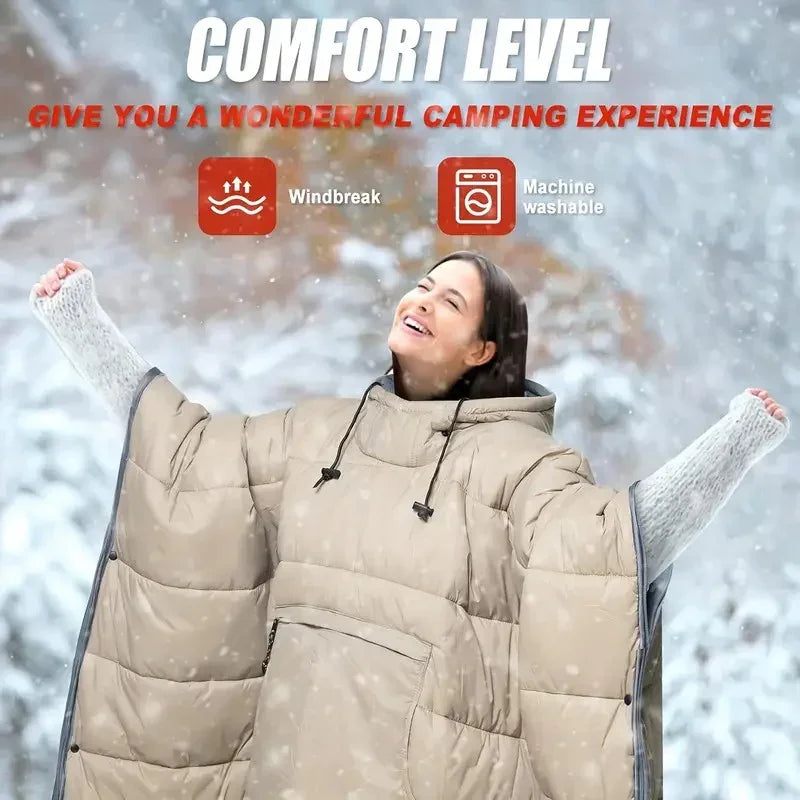 GEERTOP All-Season Hooded Camping Blanket