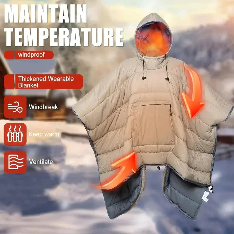 GEERTOP All-Season Hooded Camping Blanket