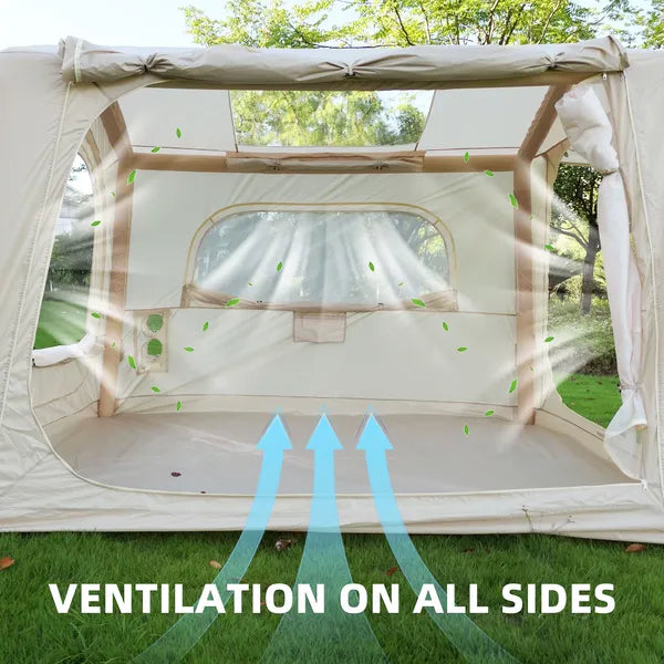 Inflatable SUV Camping Tent 4 Season 9.8 x 8.2 ft Beige